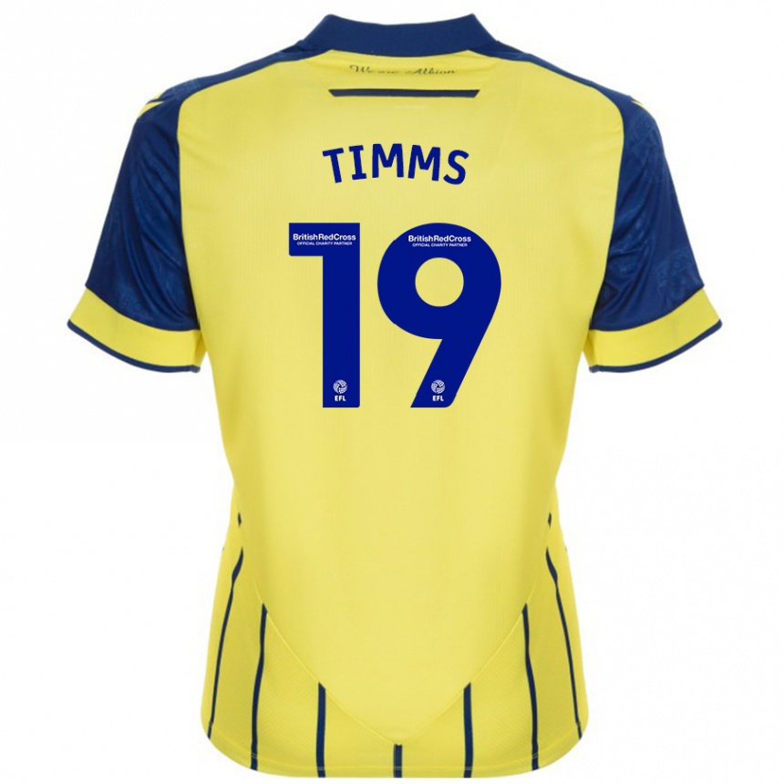 Mujer Fútbol Camiseta Maria Timms #19 Amarillo Azul 2ª Equipación 2024/25 México