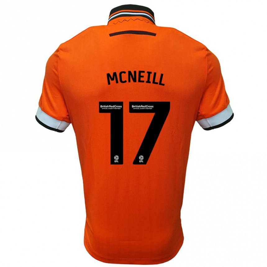 Mujer Fútbol Camiseta Charlie Mcneill #17 Naranja Blanco 2ª Equipación 2024/25 México