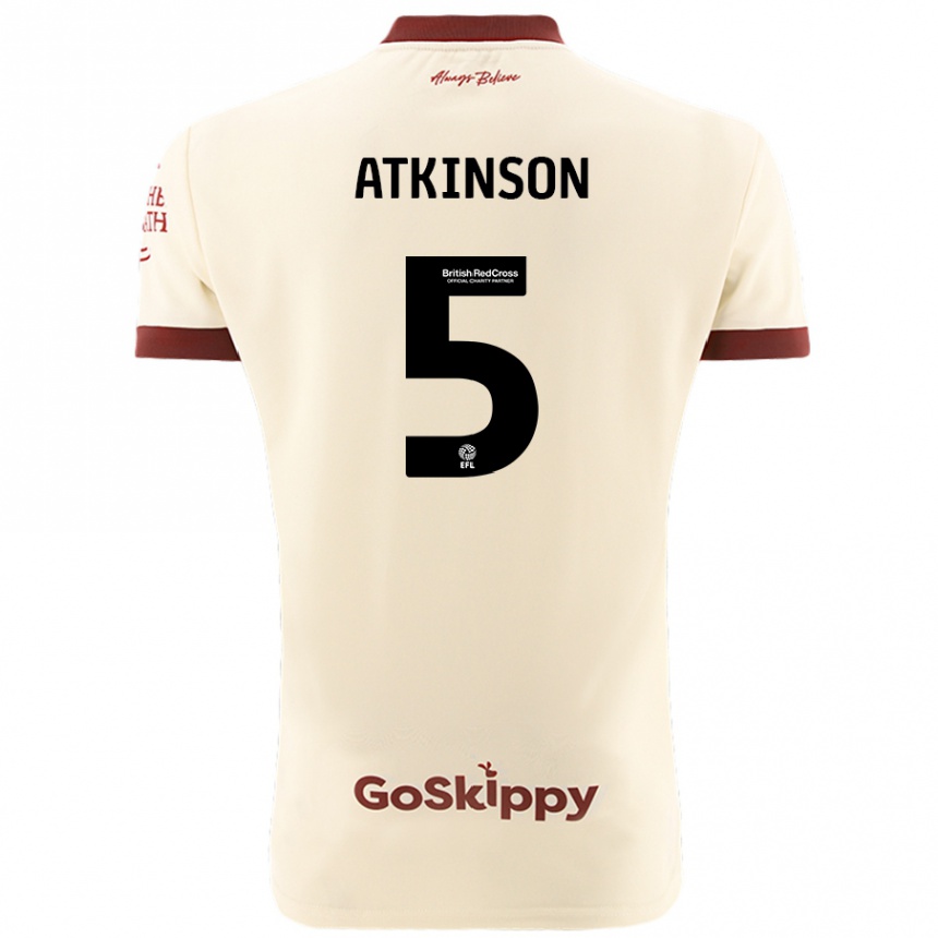 Mujer Fútbol Camiseta Rob Atkinson #5 Crema Blanco 2ª Equipación 2024/25 México