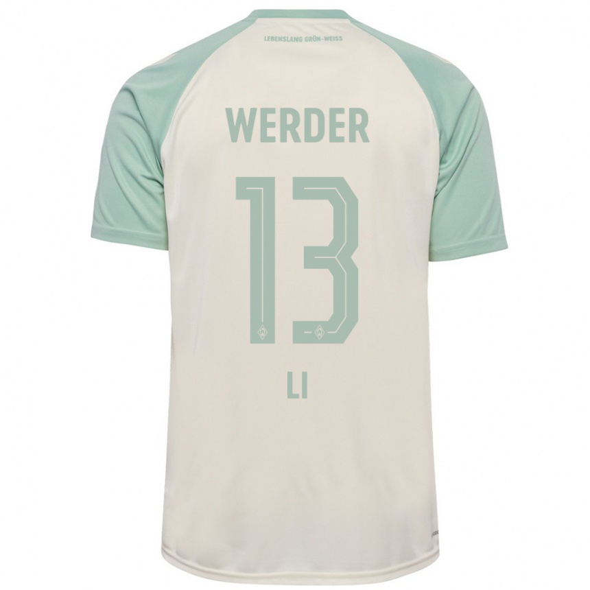 Mujer Fútbol Camiseta Xiancheng Li #13 Blanquecino Verde Claro 2ª Equipación 2024/25 México