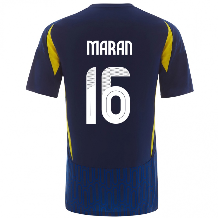 Mujer Fútbol Camiseta Mohammed Maran #16 Azul Amarillo 2ª Equipación 2024/25 México