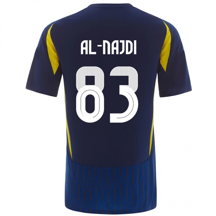 Mujer Fútbol Camiseta Salem Al-Najdi #83 Azul Amarillo 2ª Equipación 2024/25 México