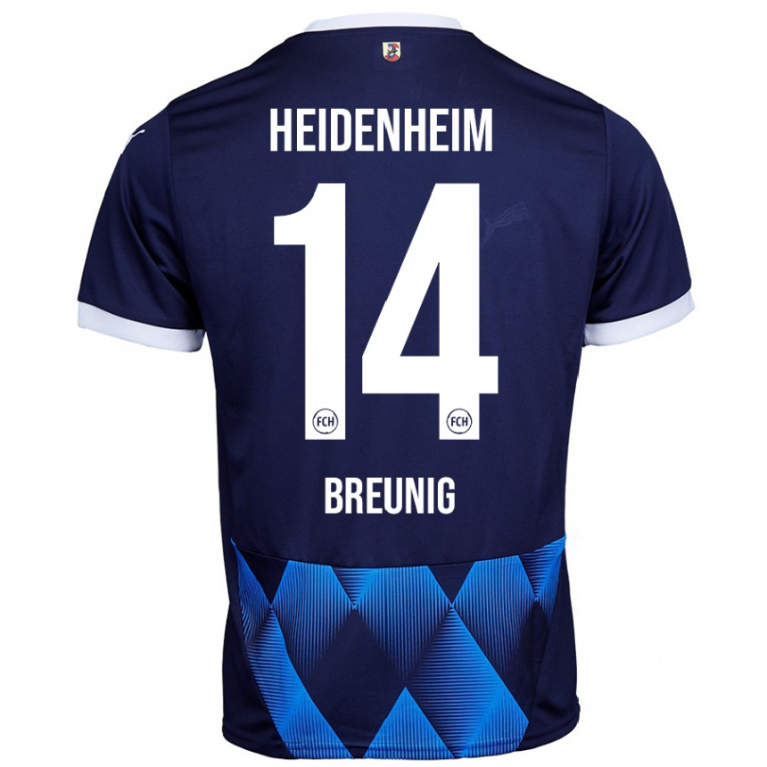 Mujer Fútbol Camiseta Maximilian Breunig #14 Azul Marino Oscuro 2ª Equipación 2024/25 México