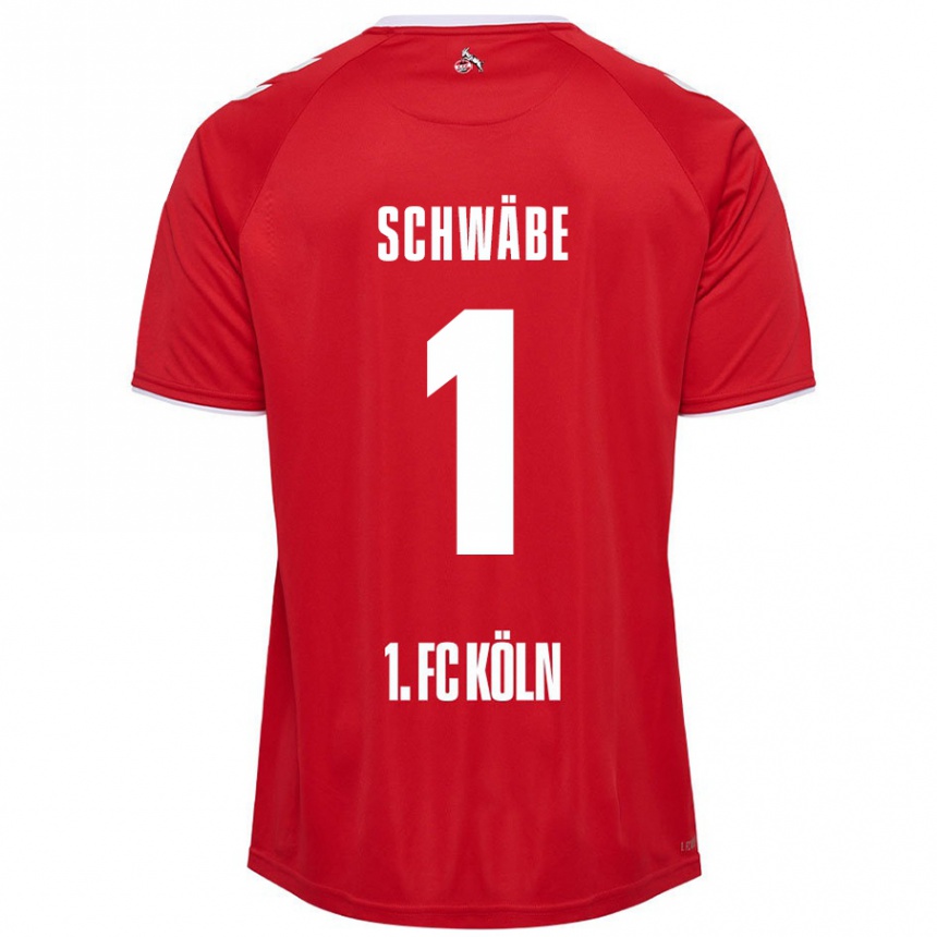 Mujer Fútbol Camiseta Marvin Schwäbe #1 Rojo Blanco 2ª Equipación 2024/25 México