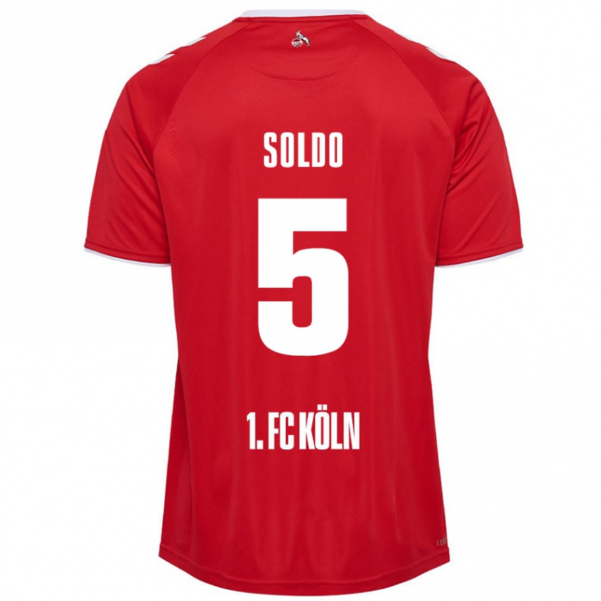 Mujer Fútbol Camiseta Nikola Soldo #5 Rojo Blanco 2ª Equipación 2024/25 México