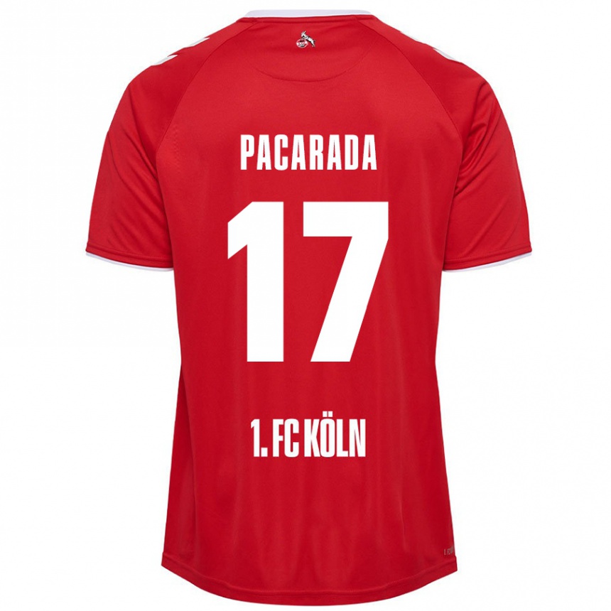 Mujer Fútbol Camiseta Leart Paçarada #17 Rojo Blanco 2ª Equipación 2024/25 México