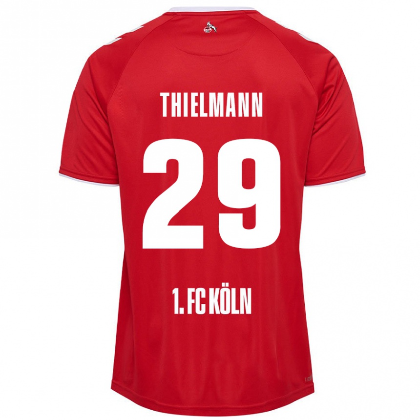 Mujer Fútbol Camiseta Jan Thielmann #29 Rojo Blanco 2ª Equipación 2024/25 México