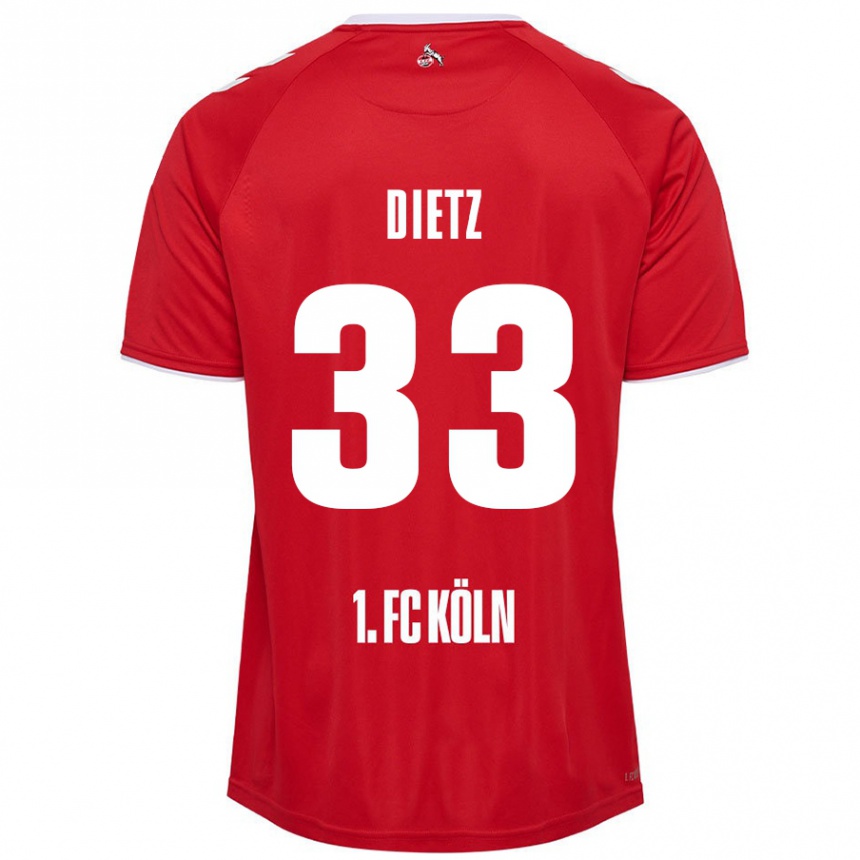 Mujer Fútbol Camiseta Florian Dietz #33 Rojo Blanco 2ª Equipación 2024/25 México