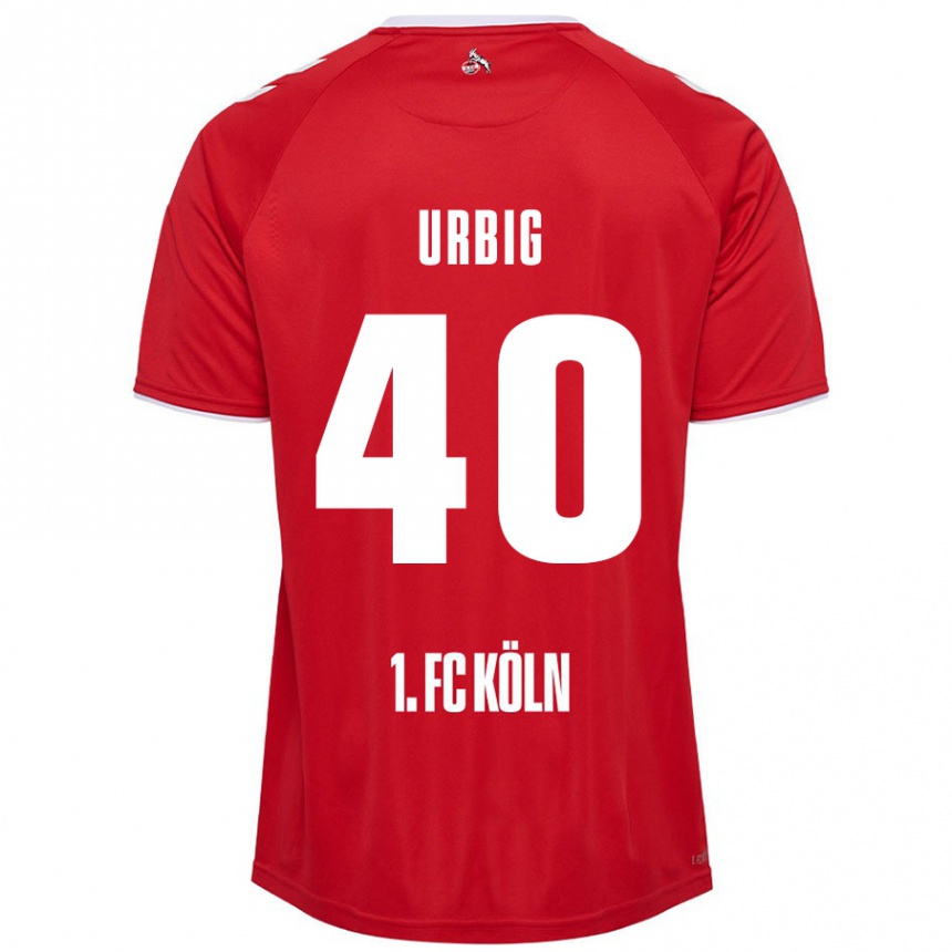 Mujer Fútbol Camiseta Jonas Urbig #40 Rojo Blanco 2ª Equipación 2024/25 México