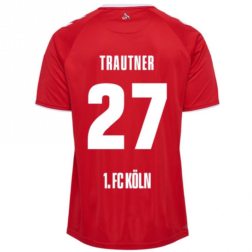 Mujer Fútbol Camiseta Tobias Trautner #27 Rojo Blanco 2ª Equipación 2024/25 México