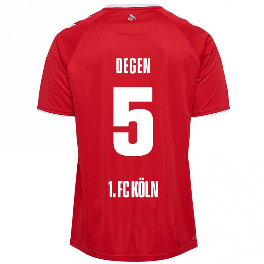 Mujer Fútbol Camiseta Celina Degen #5 Rojo Blanco 2ª Equipación 2024/25 México