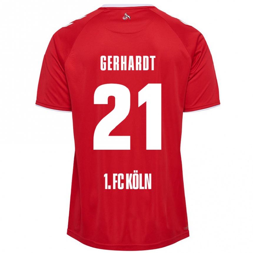 Mujer Fútbol Camiseta Anna Gerhardt #21 Rojo Blanco 2ª Equipación 2024/25 México