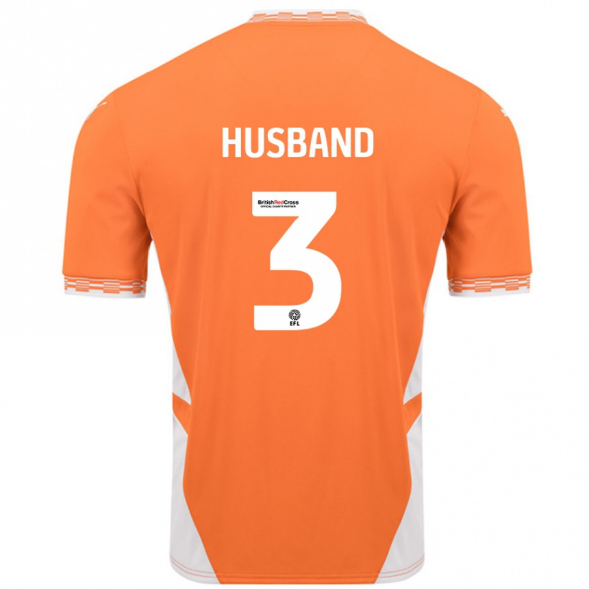 Niño Fútbol Camiseta James Husband #3 Naranja Blanco 1ª Equipación 2024/25 México