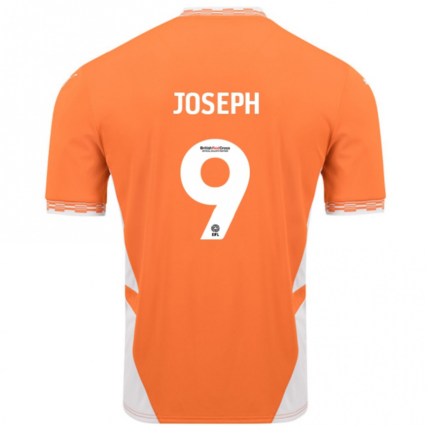 Niño Fútbol Camiseta Kyle Joseph #9 Naranja Blanco 1ª Equipación 2024/25 México