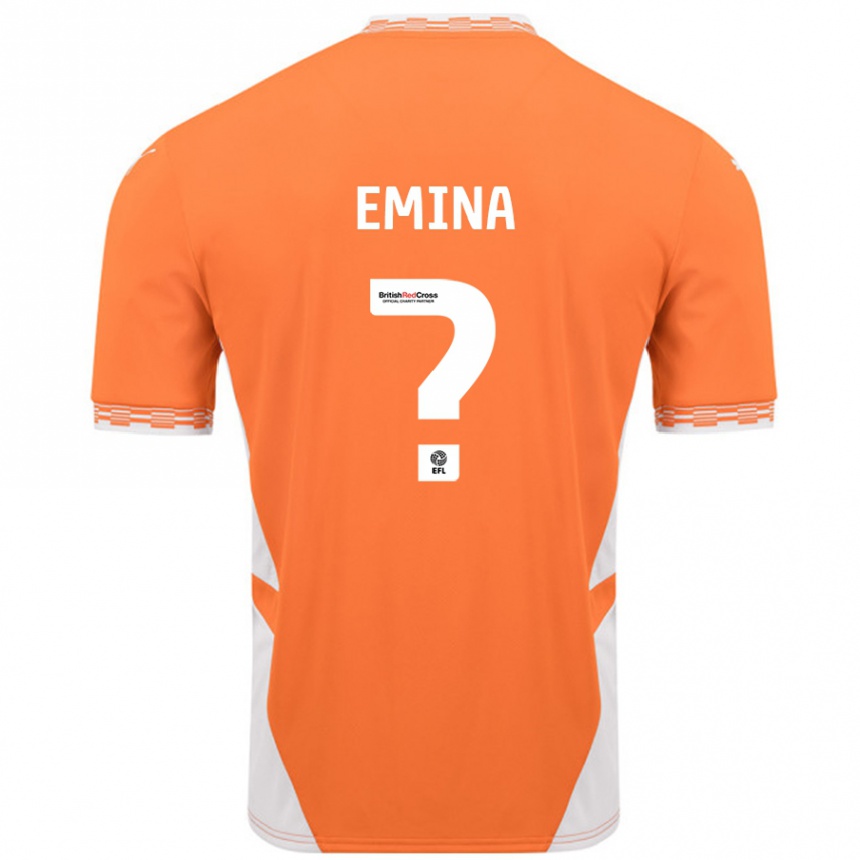 Niño Fútbol Camiseta Ezra Emina #0 Naranja Blanco 1ª Equipación 2024/25 México