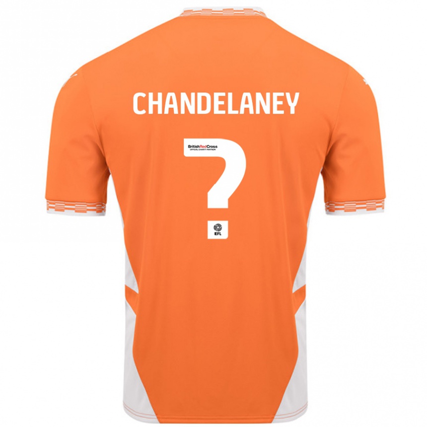 Niño Fútbol Camiseta Yulan Chandelaney #0 Naranja Blanco 1ª Equipación 2024/25 México