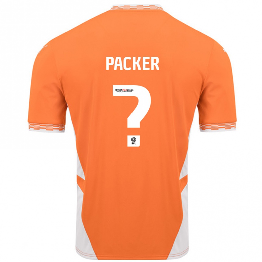 Niño Fútbol Camiseta Caitlin Packer #0 Naranja Blanco 1ª Equipación 2024/25 México