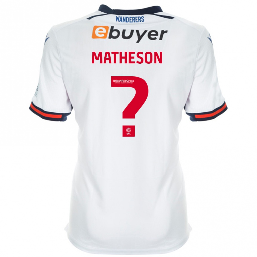 Niño Fútbol Camiseta Luke Matheson #0 Blanco 1ª Equipación 2024/25 México