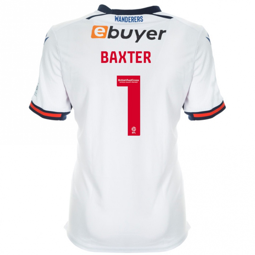 Niño Fútbol Camiseta Nathan Baxter #1 Blanco 1ª Equipación 2024/25 México