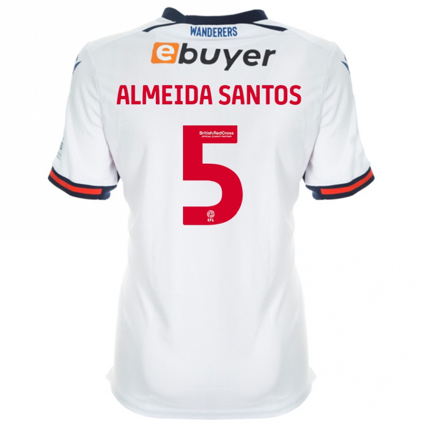 Niño Fútbol Camiseta Ricardo Santos #5 Blanco 1ª Equipación 2024/25 México