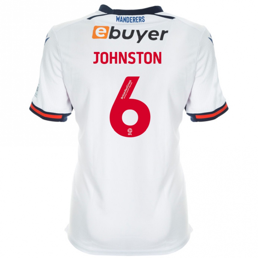 Niño Fútbol Camiseta George Johnston #6 Blanco 1ª Equipación 2024/25 México