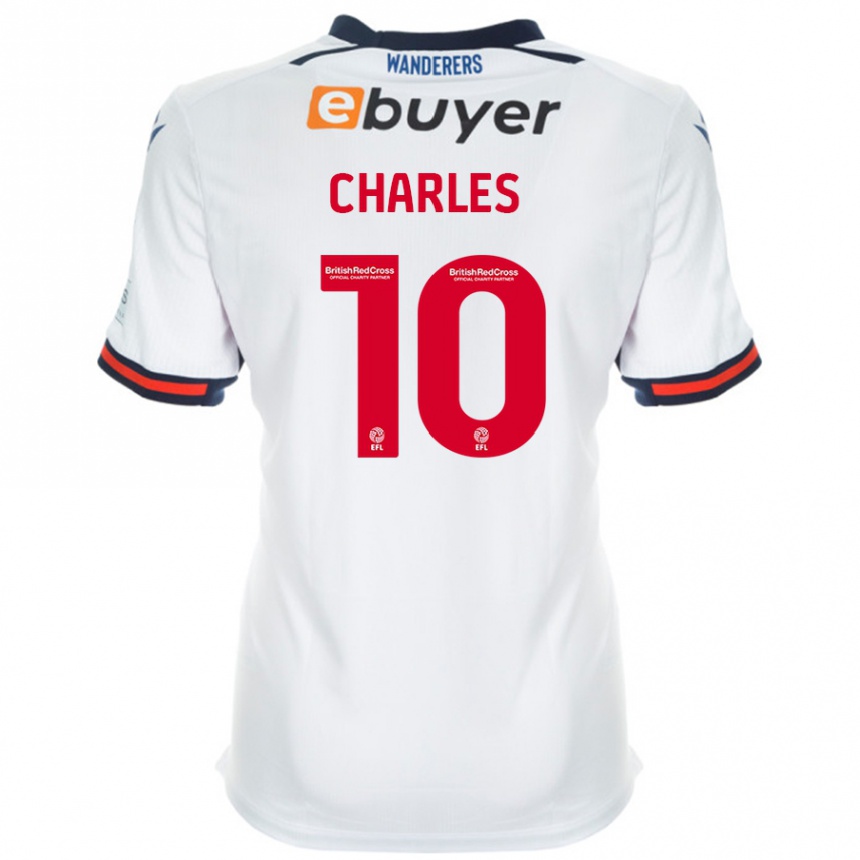 Niño Fútbol Camiseta Dion Charles #10 Blanco 1ª Equipación 2024/25 México