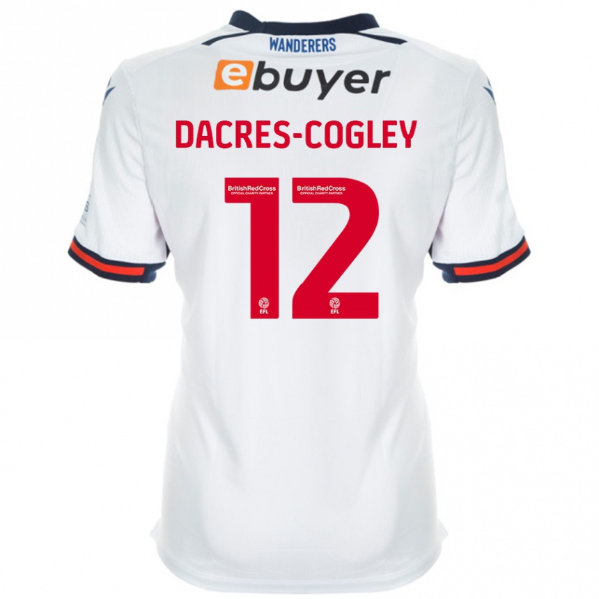 Niño Fútbol Camiseta Josh Dacres-Cogley #12 Blanco 1ª Equipación 2024/25 México