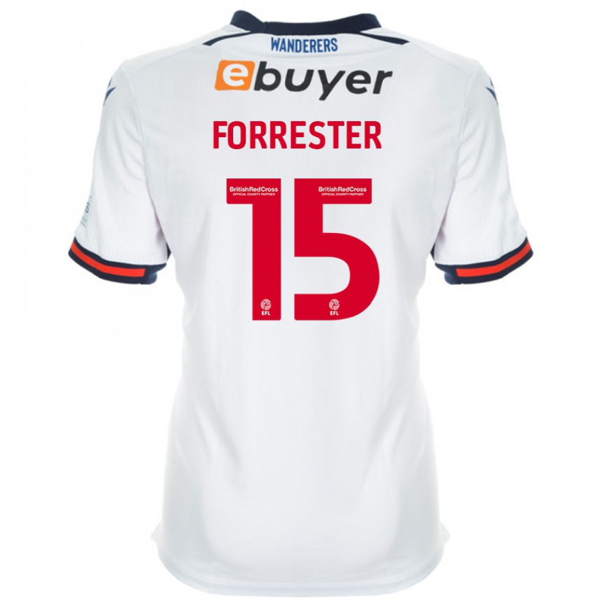 Niño Fútbol Camiseta Will Forrester #15 Blanco 1ª Equipación 2024/25 México