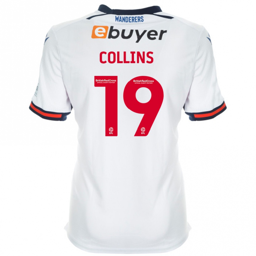 Niño Fútbol Camiseta Aaron Collins #19 Blanco 1ª Equipación 2024/25 México