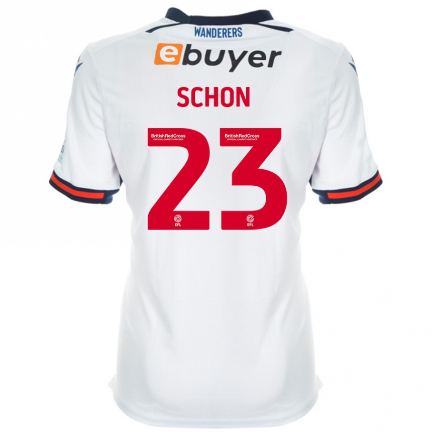 Niño Fútbol Camiseta Szabolcs Schön #23 Blanco 1ª Equipación 2024/25 México