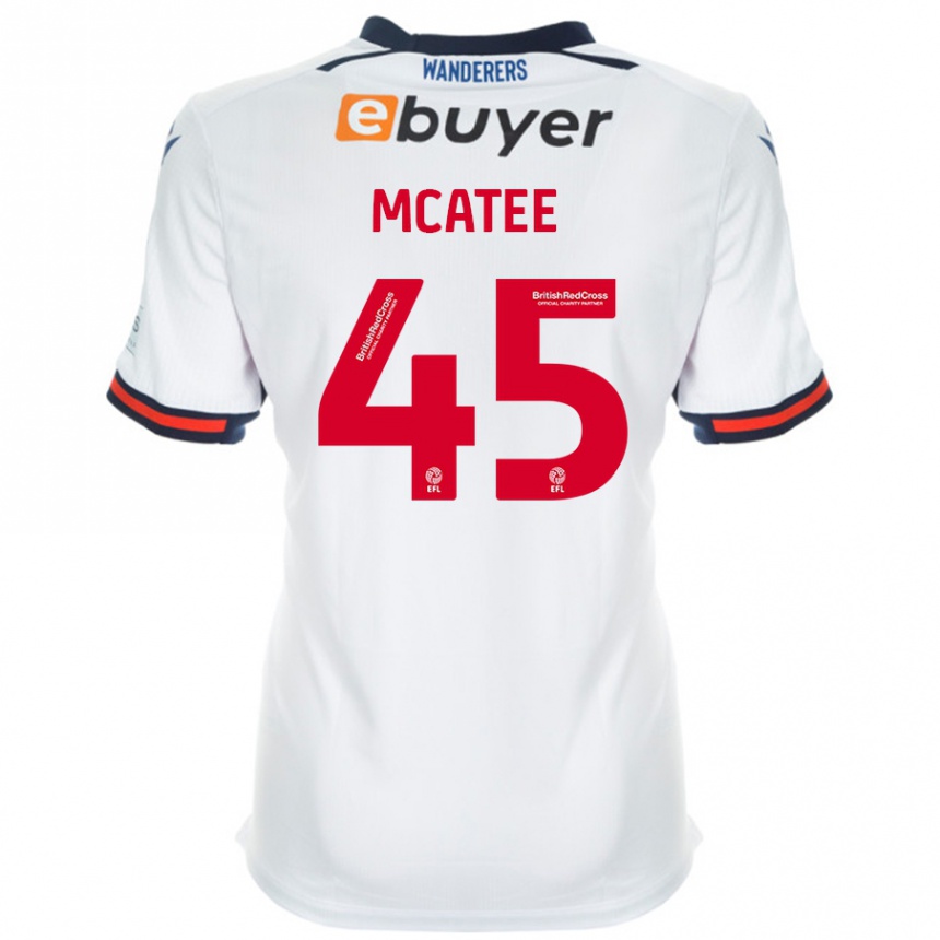 Niño Fútbol Camiseta John Mcatee #45 Blanco 1ª Equipación 2024/25 México