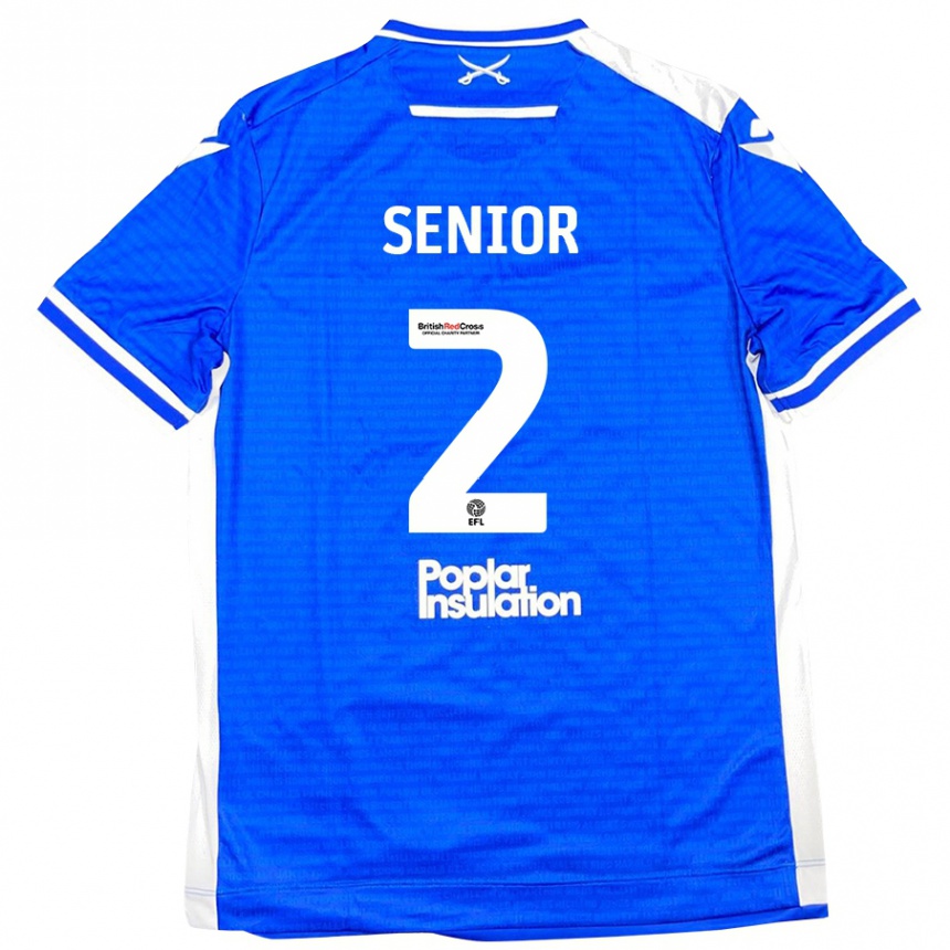 Niño Fútbol Camiseta Joel Senior #2 Azul Blanco 1ª Equipación 2024/25 México