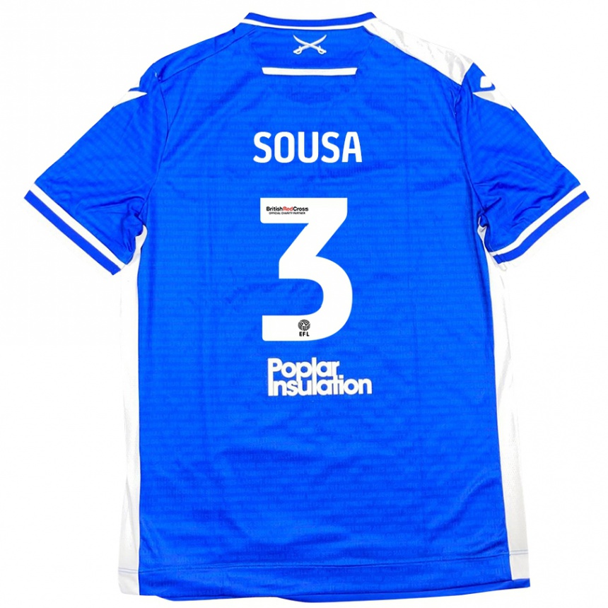 Niño Fútbol Camiseta Lino Sousa #3 Azul Blanco 1ª Equipación 2024/25 México