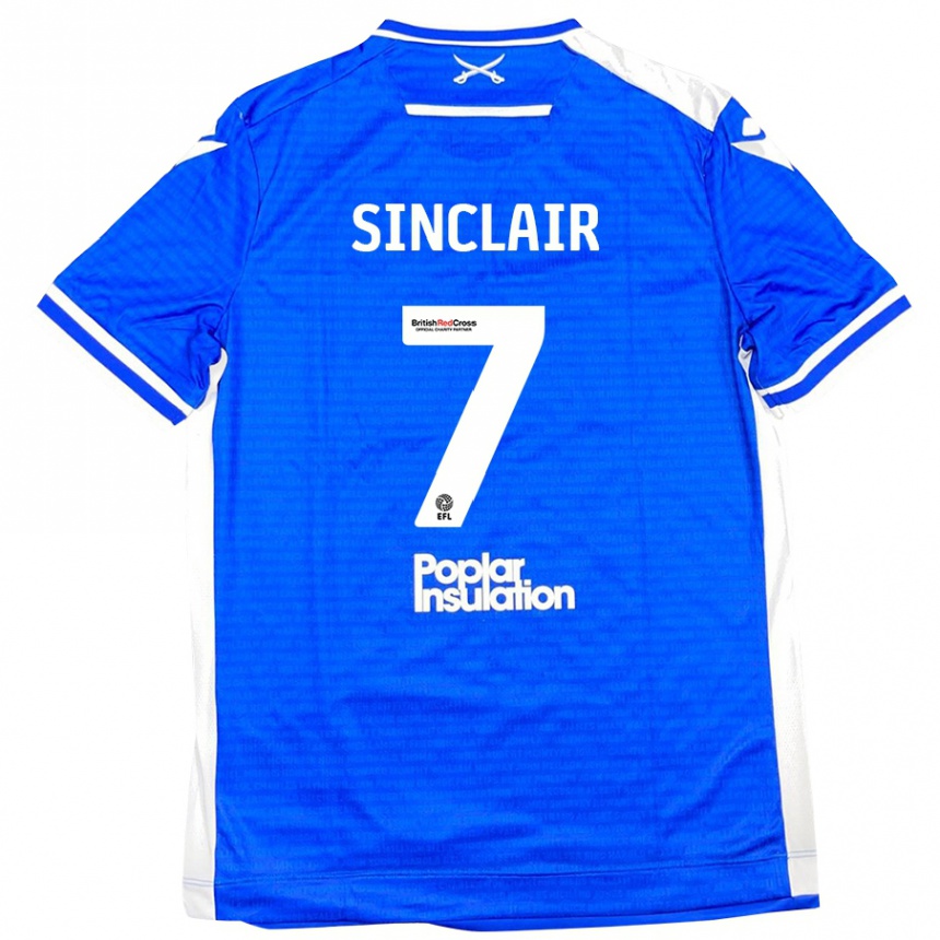 Niño Fútbol Camiseta Scott Sinclair #7 Azul Blanco 1ª Equipación 2024/25 México