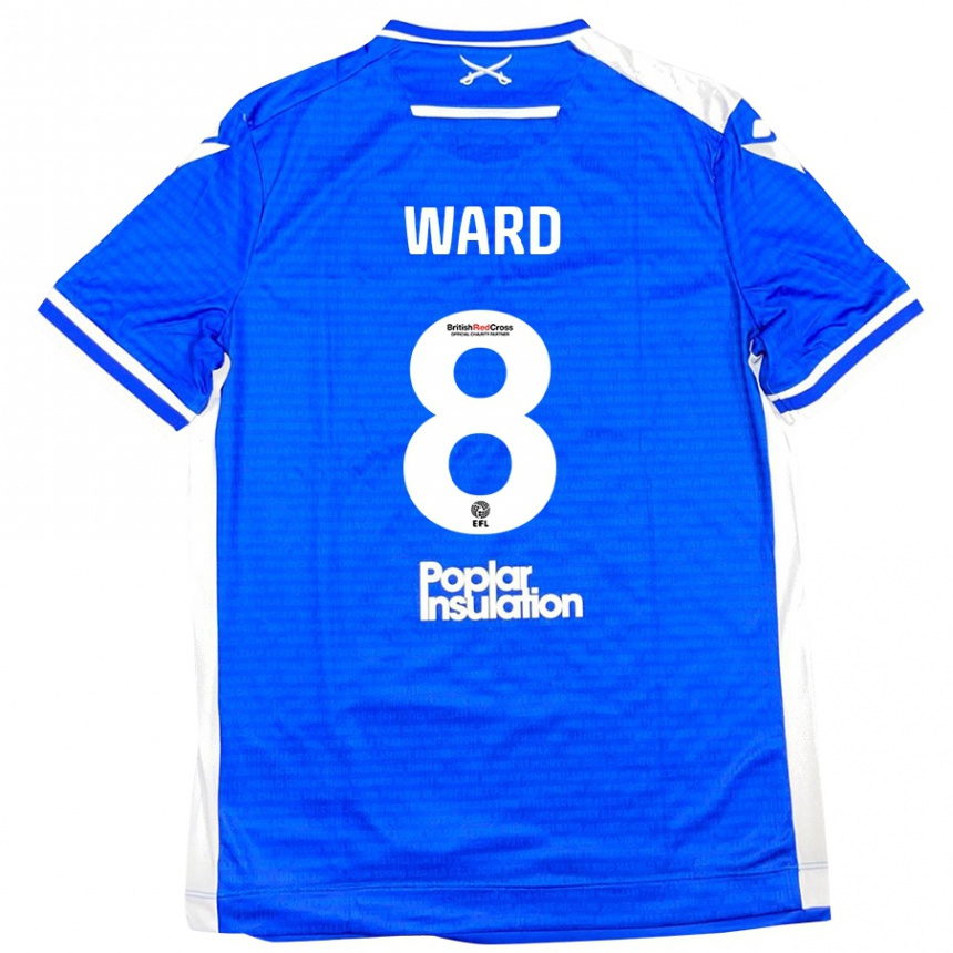 Niño Fútbol Camiseta Grant Ward #8 Azul Blanco 1ª Equipación 2024/25 México