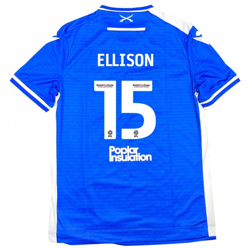 Niño Fútbol Camiseta Dan Ellison #15 Azul Blanco 1ª Equipación 2024/25 México