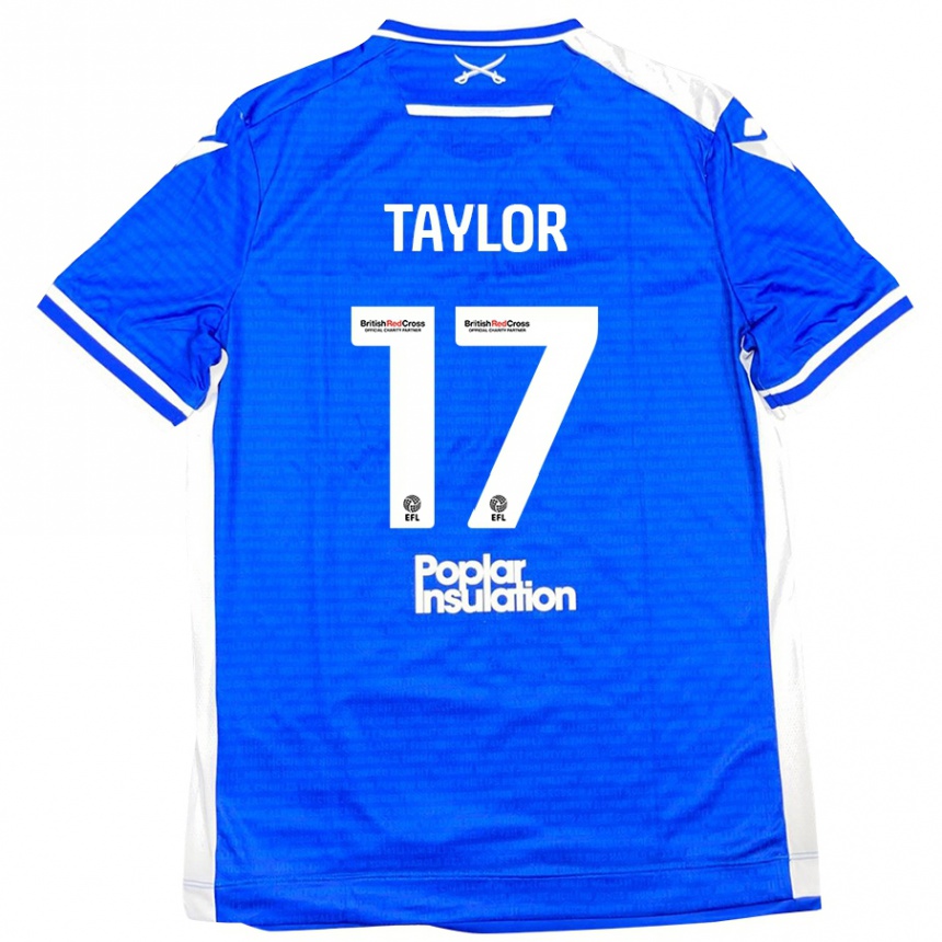 Niño Fútbol Camiseta Connor Taylor #17 Azul Blanco 1ª Equipación 2024/25 México