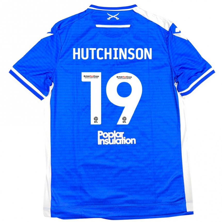 Niño Fútbol Camiseta Isaac Hutchinson #19 Azul Blanco 1ª Equipación 2024/25 México