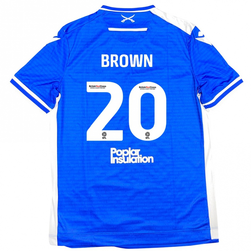 Niño Fútbol Camiseta Jevani Brown #20 Azul Blanco 1ª Equipación 2024/25 México