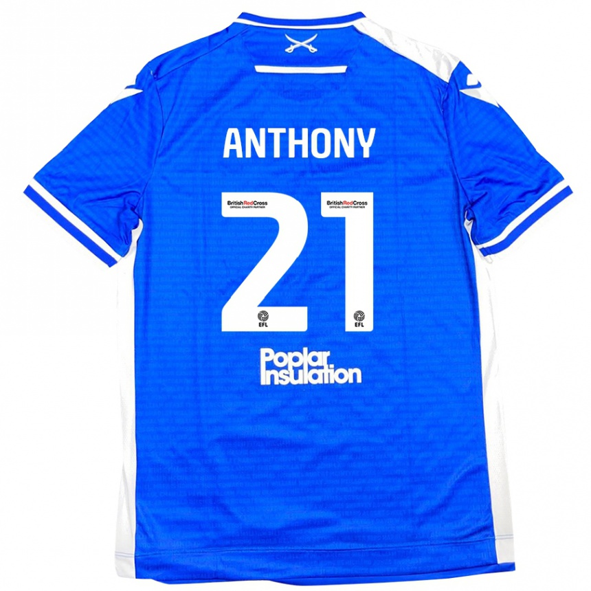 Niño Fútbol Camiseta Micah Anthony #21 Azul Blanco 1ª Equipación 2024/25 México