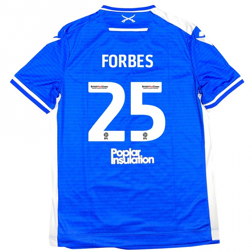 Niño Fútbol Camiseta Michael Forbes #25 Azul Blanco 1ª Equipación 2024/25 México