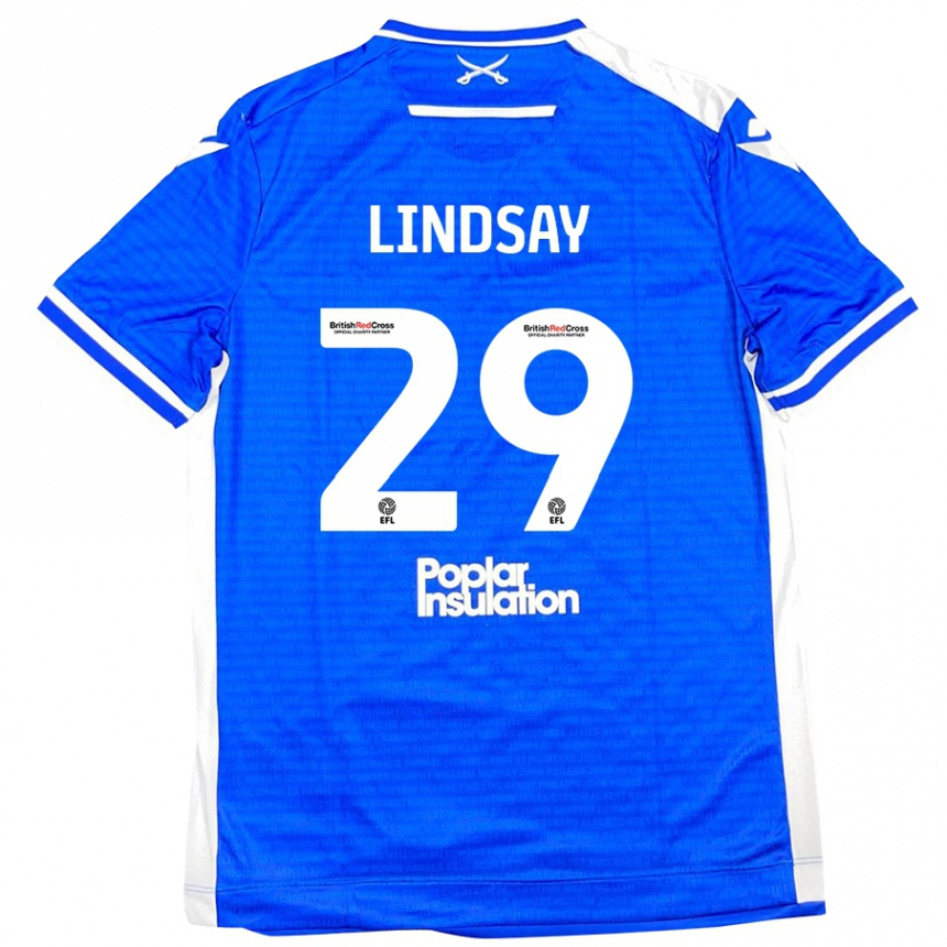 Niño Fútbol Camiseta Jamie Lindsay #29 Azul Blanco 1ª Equipación 2024/25 México