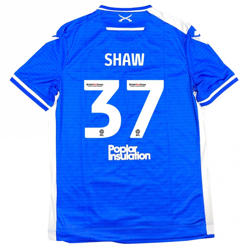 Niño Fútbol Camiseta Kofi Shaw #37 Azul Blanco 1ª Equipación 2024/25 México