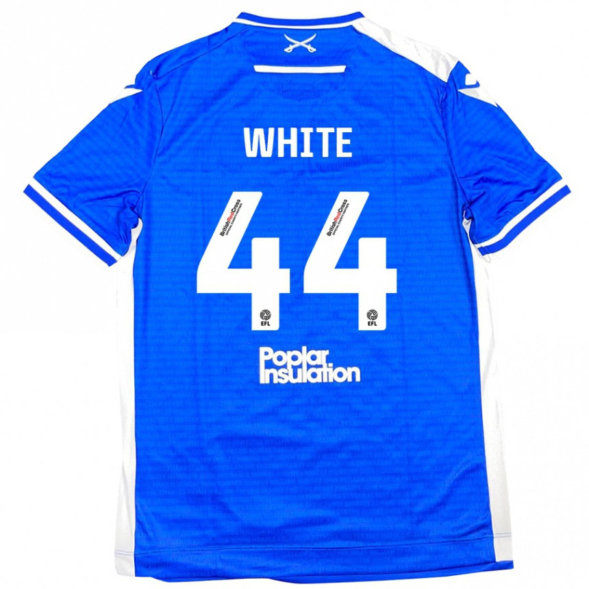 Niño Fútbol Camiseta Charlie White #44 Azul Blanco 1ª Equipación 2024/25 México