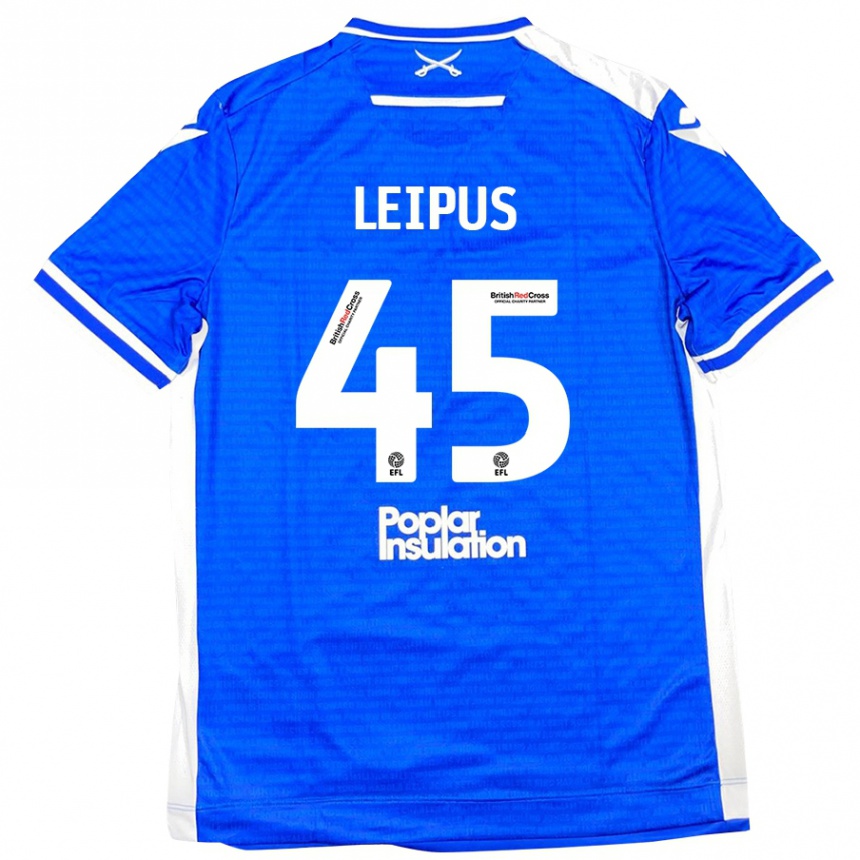 Niño Fútbol Camiseta Brooklyn Leipus #45 Azul Blanco 1ª Equipación 2024/25 México