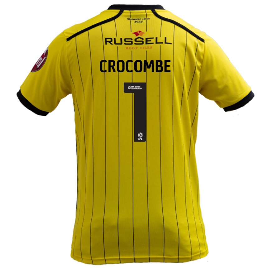 Niño Fútbol Camiseta Max Crocombe #1 Amarillo 1ª Equipación 2024/25 México