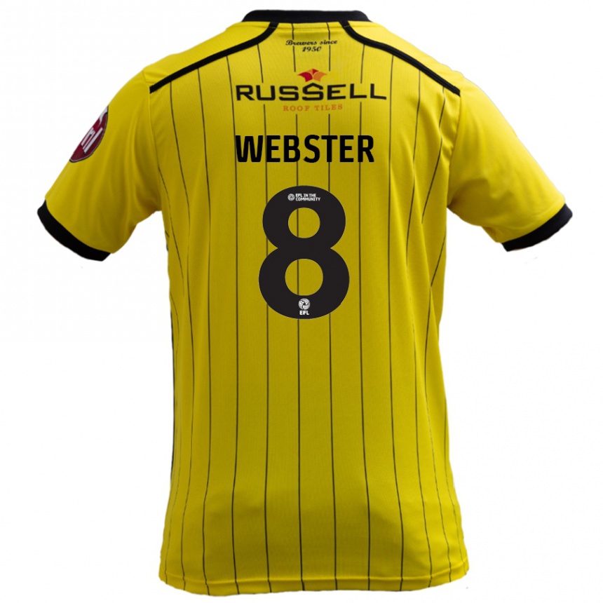 Niño Fútbol Camiseta Charlie Webster #8 Amarillo 1ª Equipación 2024/25 México