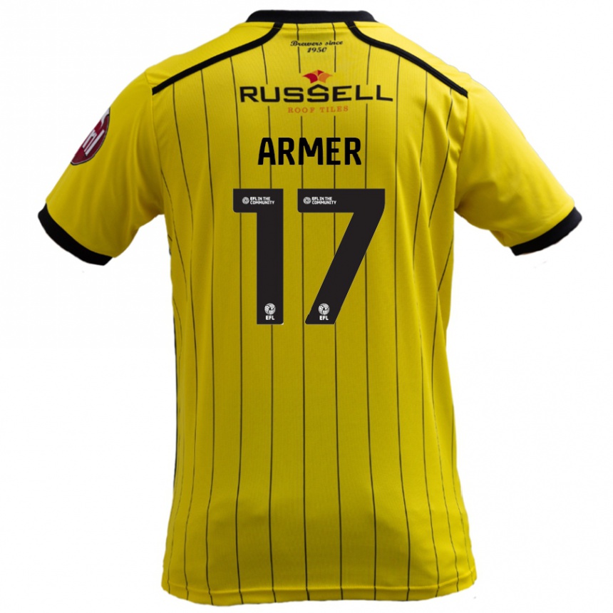 Niño Fútbol Camiseta Jack Armer #17 Amarillo 1ª Equipación 2024/25 México