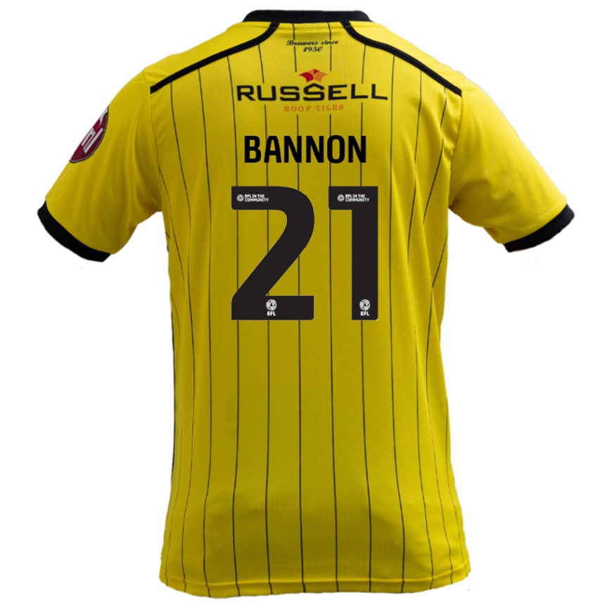 Niño Fútbol Camiseta Alex Bannon #21 Amarillo 1ª Equipación 2024/25 México