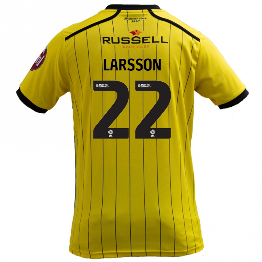 Niño Fútbol Camiseta Julian Larsson #22 Amarillo 1ª Equipación 2024/25 México